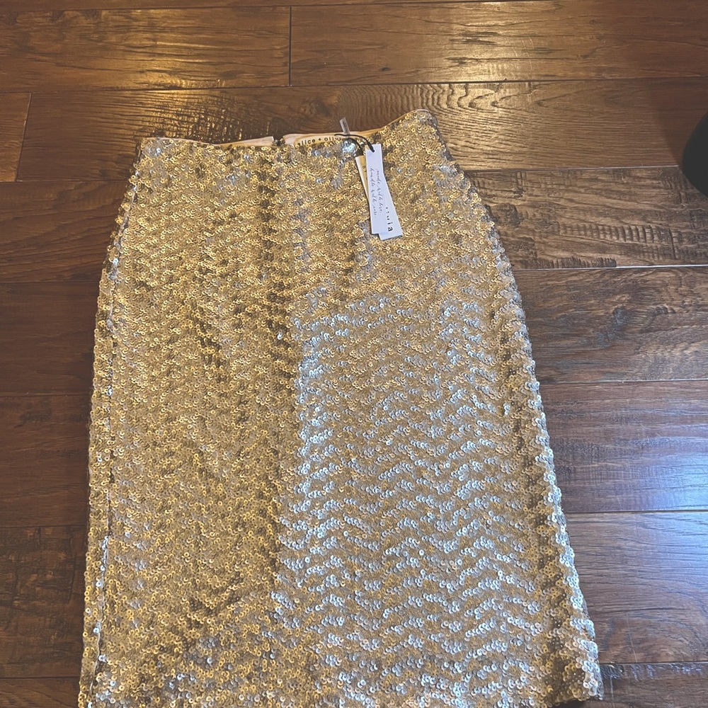 Alice and Olivia Sequined pencil skirt